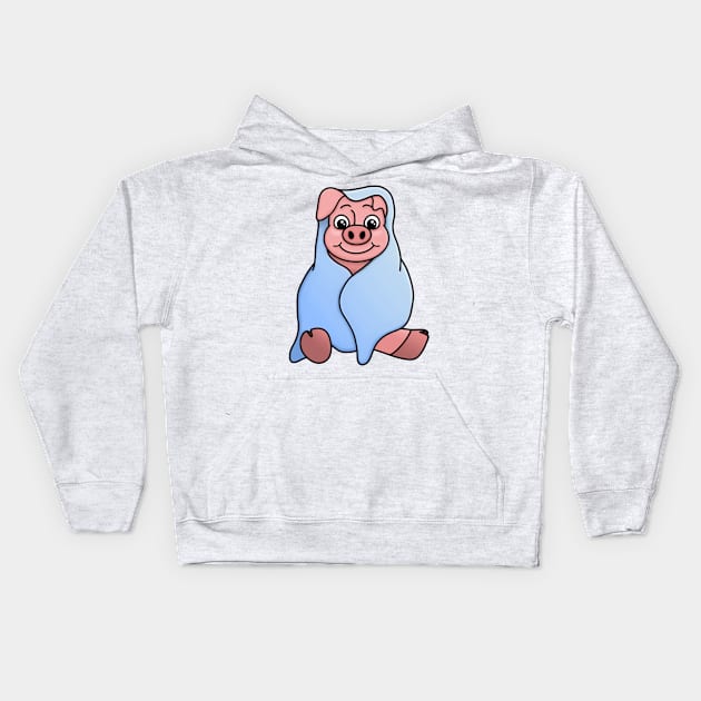 Pig in a Blanket, too cute to eat. Kids Hoodie by AlmightyClaire